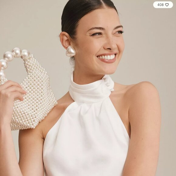 🥂New York‎ Design Pearl Beaded Clutch Purse NWOT🥂 - Picture 1 of 10